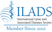 ILADS logo with a blue globe and medical caduceus symbol, accompanied by the text ILADS and Member Since 2001 below it.
