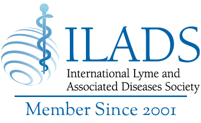 ILADS logo with a blue globe and medical caduceus symbol, accompanied by the text ILADS and Member Since 2001 below it.