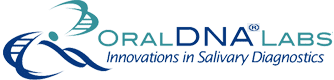OralDNA Labs logo with a blue DNA strand graphic and the tagline Innovations in Salivary Diagnostics written below the company name.
