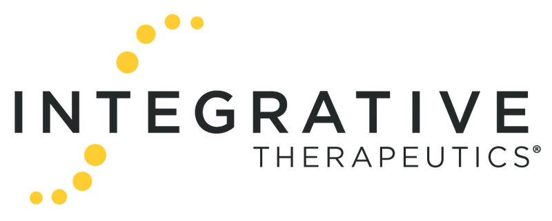 Logo for Integrative Therapeutics showing the company name in bold, black letters with a series of five yellow hexagons arranged in an arc above the “I” in INTEGRATIVE.